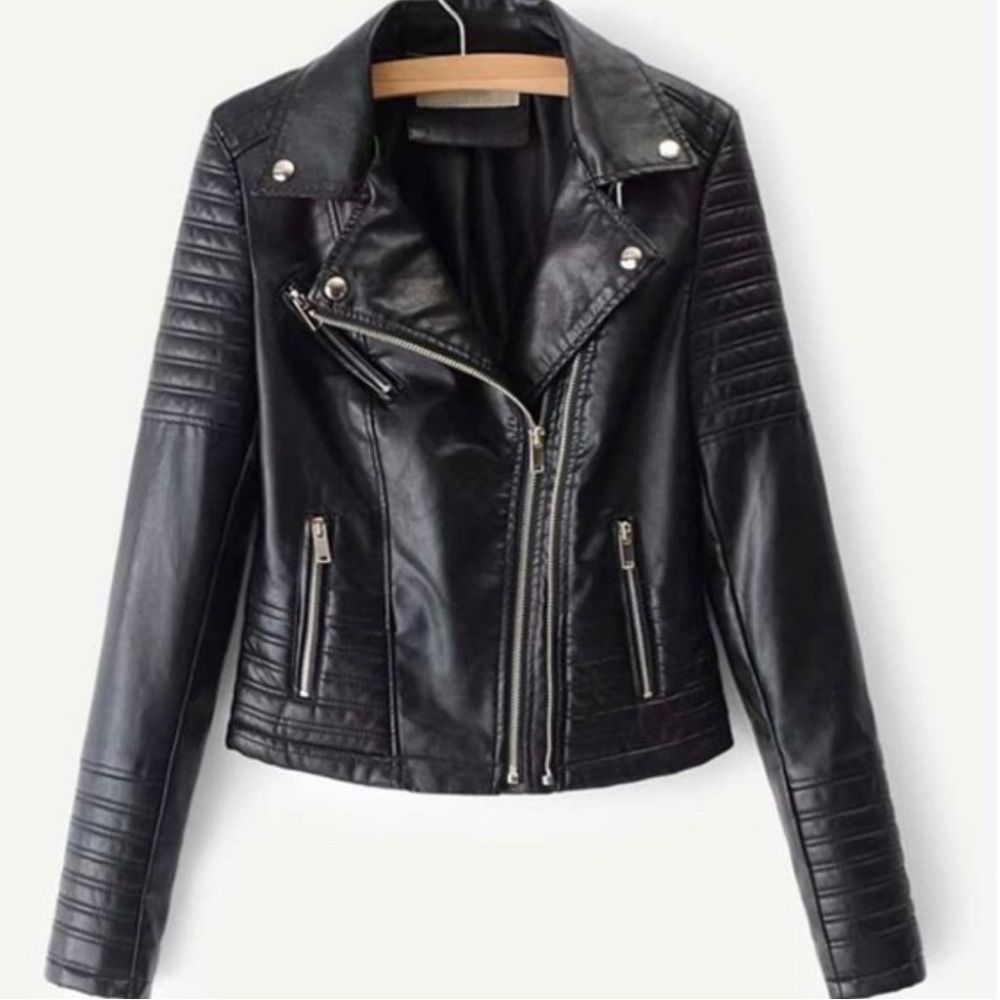 TopShop moto leather faux jacket